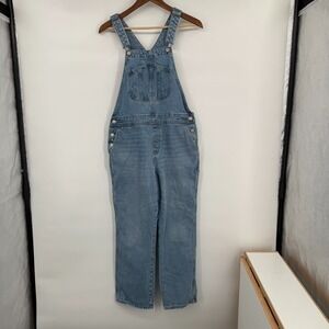 Old Navy Denim Overalls Light Blue Womens Size 6 Cotton Sleeveless Utility‎